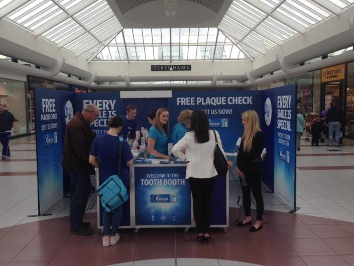 Wrigley’s Extra Tooth booth – Roadshow Setup