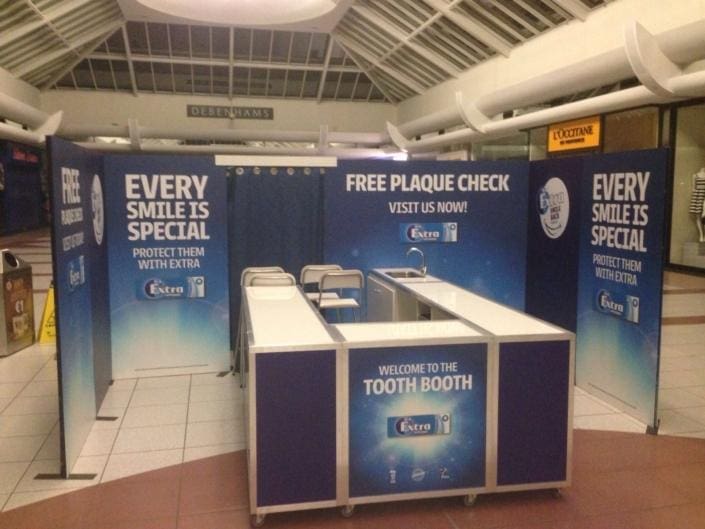 Wrigley’s Extra Tooth booth – Roadshow Setup